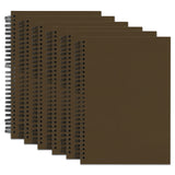 Set Of 6 Dark Brown Ruled A5 Wiro Bound Notebooks