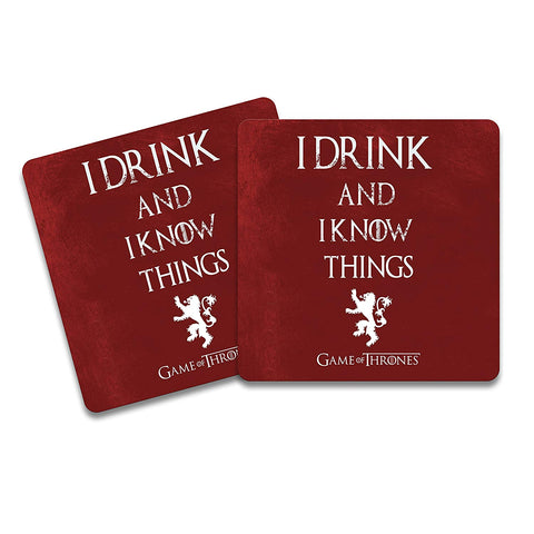 Game of Thrones I drink Wooden Coaster - Pack of 2