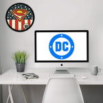 DC Comics Superman Logo Flag Wall Clock