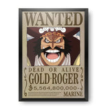 One Piece - Gol D. ROGER wanted  Design Wall Poster