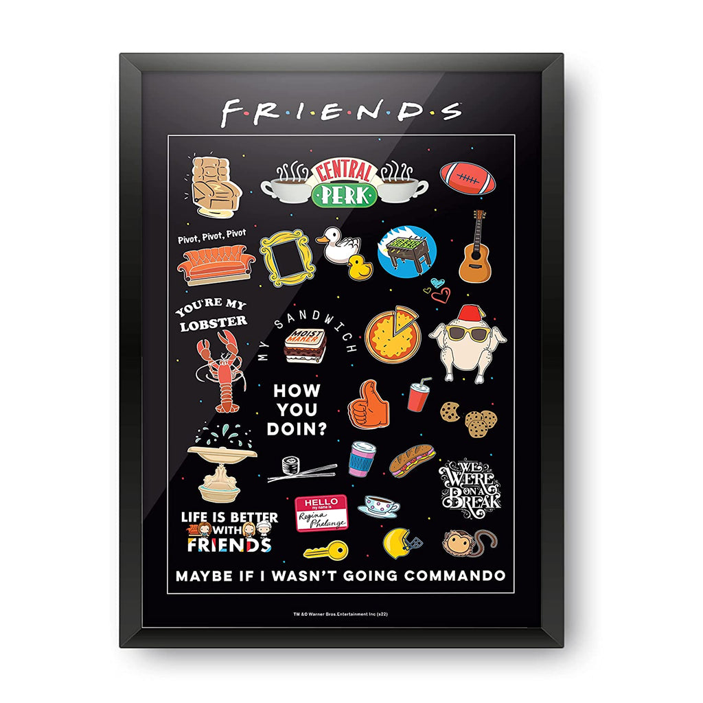 F.R.I.E.N.D.S Infographic T-shirt, Official Friends Merchandise