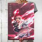 Demon Slayer - Tanjiro The Fire Breather Design poster Best Gift For Demon Slayer Fans