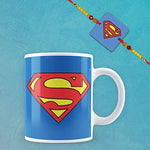 DC Comics - Set Of Superman Logo Coffee Mug & Designer Rakhi