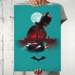 The Batman - Red Night Design A4 Size Wall Decor Poster (With Frame)