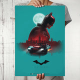 The Batman - Red Night Design A4 Size Wall Decor Poster (With Frame)
