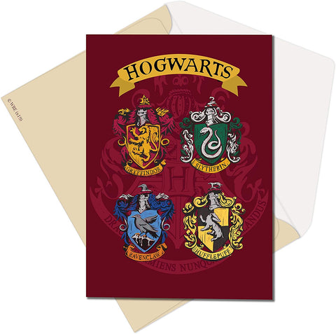 Harry Potter - Hogwarts Houses - Happy Birthday Greeting Card