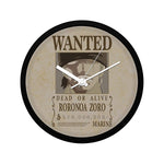 One Piece Roronoa Zoro Wanted Poster - Wall Clock