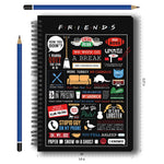 Friends TV Series Infographic A5 Notebook