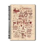 Harry Potter combo set ( 1 Red Infographic A5 Notebook 1 Gift Bag)