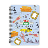 Friends - Doodle Green A5 Ruled Wiro Notebook