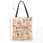 Harry Potter Infographic Red  Canvas Handbag