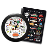 Friends TV Series - Combo Set (1 Doodle Table Clock and 1 A5 Notebook)