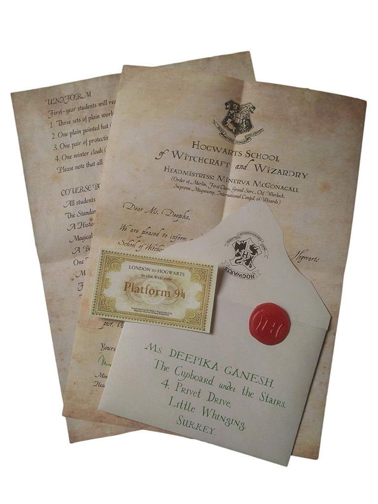 Harry Potter Hogwarts Acceptance Letter, Customizable