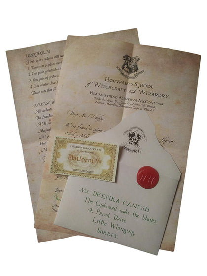 harry potter acceptance letter