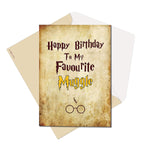 Harry Potter - Favourite Muggle  Greeting Card With A Pack of 4 Ferrero Rocher Chocolate Set