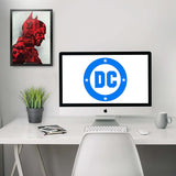 The Batman - Red Gotham A4 Size Wall Decor Poster (With Frame)
