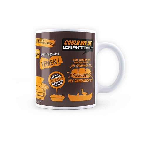 Friends Infographic Orange - Coffee Mug