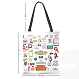 Friends TV Series Doodle Canvas Handbag