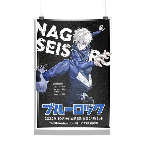 Blue Lock - Rin Itoshi Vs Isagi Yoichi Face Off Design Wall Poster