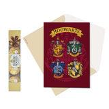 Harry Potter - Hogwarts Houses Greeting Card With A Pack of 4 Ferrero Rocher Chocolate Set