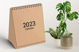 2023 Mini Brown Table Calendar