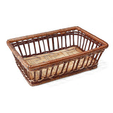 Cane Basket - Premium Rectangular Cane/Wooden Gift Hamper Basket