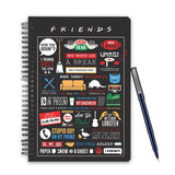 Friends TV Series - Infographic Wiro Notebook With A Fine Writer Pen