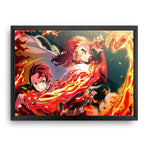 Demon Slayer - Tanjiro and Rengoku Design poster Best Gift For Demon Slayer Fans