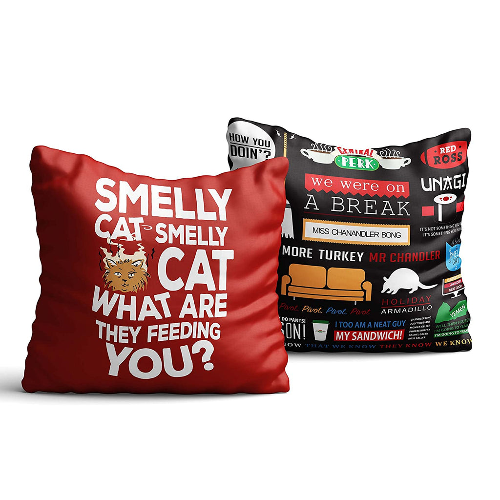 Friends TV Series Combo Pack of 2 Cushion Cover Without Filler