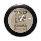 One Piece Sanji Wanted Poster - Table Clock