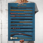 Harry Potter - All Wands Poster Design Wall Poster