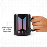 BTS - Gradient Logo Design Premium Black Patch Coffee Mug