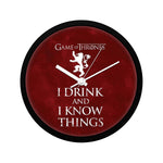 Game of Thrones I Drink Wall Clock