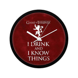 Game of Thrones I Drink Wall Clock