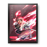 Demon Slayer - Tanjiro The Fire Breather Design poster Best Gift For Demon Slayer Fans