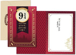 Harry Potter -  Pack Of 2 (Hogwarts 9 ¾ with Hogwarts Houses) Greeting Card