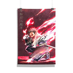 Demon Slayer - Tanjiro The Fire Breather Design poster Best Gift For Demon Slayer Fans