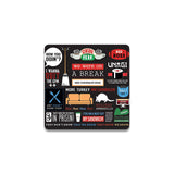 FRIENDS TV Series Infographic Wooden Coaster - Pack of 4