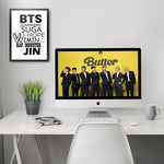 BTS - All Members Name Design Wall Poster
