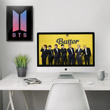BTS - Gradient Logo Design Wall Poster