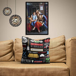 Friends TV Series Infographic Satin Cushion Cover