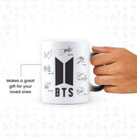 BTS - Autograph Collage Design Heat Sensitive Magic  Coffee Mug