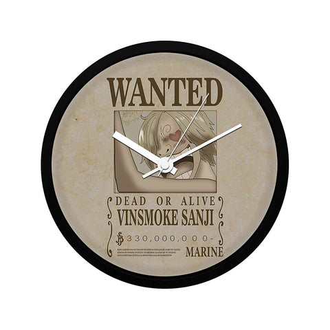 One Piece Sanji Wanted Poster - Wall Clock