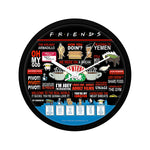 Friends Infographic Quote Wall Clock