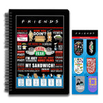 Friends TV Series Combo set ( 1 Quotes Notebook and 1 Magnetic Bookmark )