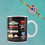 Friends TV Series - Set Of Infographic Coffee Mug & Designer Rakhi