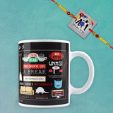 Friends TV Series - Set Of Infographic Coffee Mug & Designer Rakhi