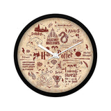 Harry Potter Red Infographic Wall Clock
