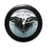 Game of Thrones All Men Must Die Table Clock