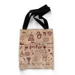 Harry Potter Infographic Red  Canvas Handbag